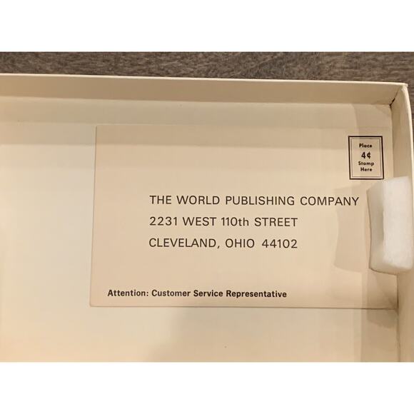 Vintage 60s White Young Folks Text World Bible King James Version With Box - Picture 11 of 12